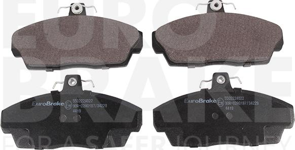 Eurobrake 5502224022 - Bremsbelagsatz, Scheibenbremse alexcarstop-ersatzteile.com