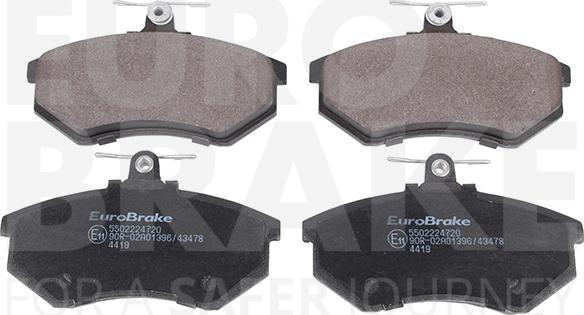 Eurobrake 5502224720 - Bremsbelagsatz, Scheibenbremse alexcarstop-ersatzteile.com