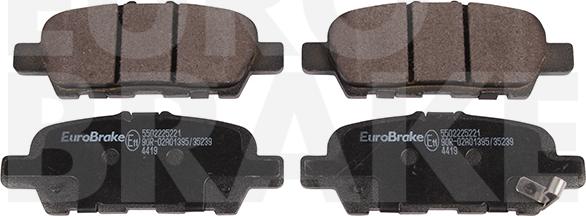 Eurobrake 5502225221 - Bremsbelagsatz, Scheibenbremse alexcarstop-ersatzteile.com