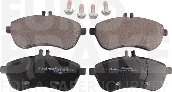 Eurobrake 5502223366 - Bremsbelagsatz, Scheibenbremse alexcarstop-ersatzteile.com