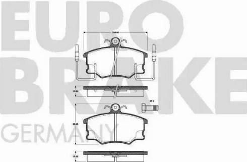 Eurobrake 5502222327 - Bremsbelagsatz, Scheibenbremse alexcarstop-ersatzteile.com