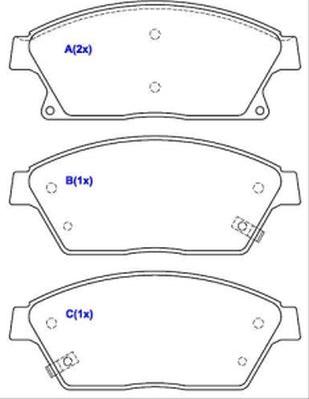 EUROREPAR 1643079680 - Bremsbelagsatz, Scheibenbremse alexcarstop-ersatzteile.com