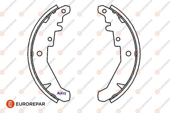 EUROREPAR 1643185980 - Bremsbackensatz alexcarstop-ersatzteile.com