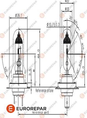 EUROREPAR 1616431480 - Glühlampe, Fernscheinwerfer alexcarstop-ersatzteile.com