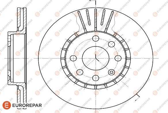 EUROREPAR 1618883980 - Bremsscheibe alexcarstop-ersatzteile.com