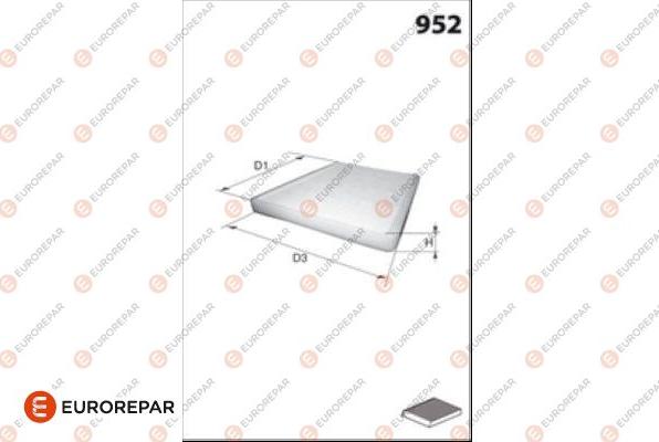 EUROREPAR 1686259780 - Filter, Innenraumluft alexcarstop-ersatzteile.com