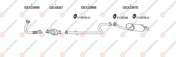 EUROREPAR EXH100122 - Abgasanlage alexcarstop-ersatzteile.com