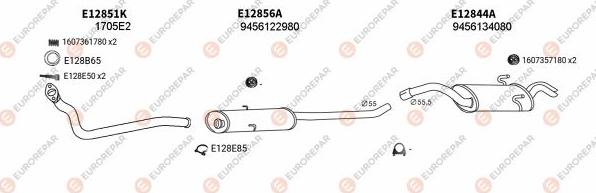 EUROREPAR EXH100220 - Abgasanlage alexcarstop-ersatzteile.com