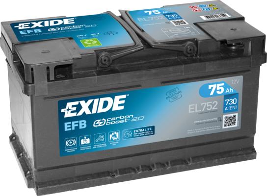 Exide EL752 - Starterbatterie alexcarstop-ersatzteile.com