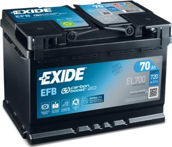 Exide EL700 - Starterbatterie alexcarstop-ersatzteile.com