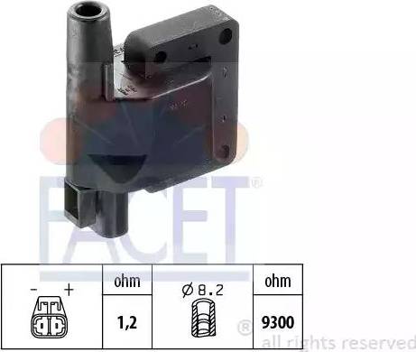 FACET 9.6121 - Zündspule alexcarstop-ersatzteile.com