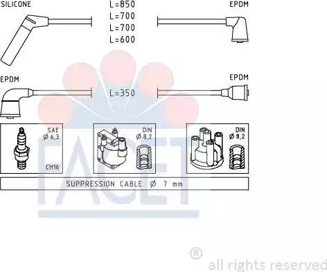 FACET 4.9407 - Zündleitungssatz alexcarstop-ersatzteile.com