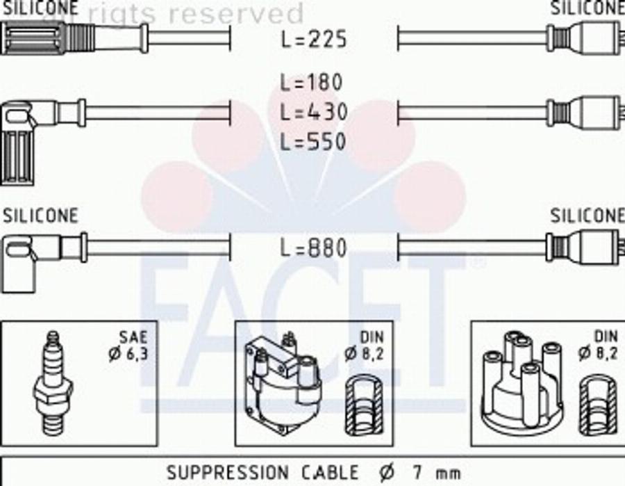 FACET 48394 - Zündleitungssatz alexcarstop-ersatzteile.com