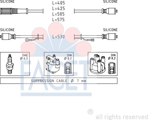 FACET 4.8386 - Zündleitungssatz alexcarstop-ersatzteile.com