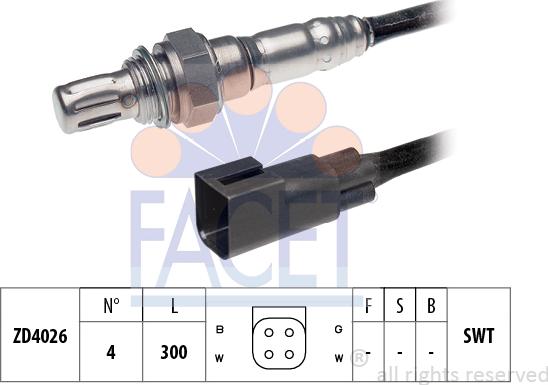 FACET 10.7296 - Lambdasonde alexcarstop-ersatzteile.com