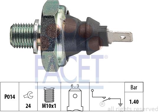 FACET 7.0046 - Sensor, Öldruck alexcarstop-ersatzteile.com