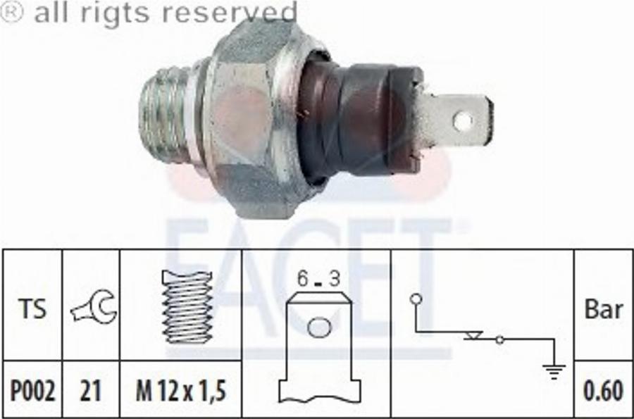 FACET 7.0048 - Sensor, Öldruck alexcarstop-ersatzteile.com