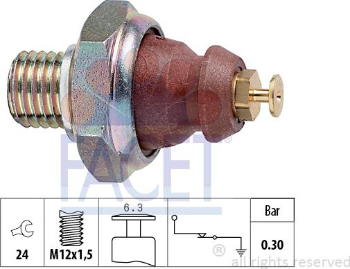 FACET 7.0052 - Sensor, Öldruck alexcarstop-ersatzteile.com