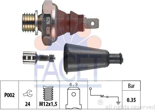 FACET 7.0060 - Sensor, Öldruck alexcarstop-ersatzteile.com