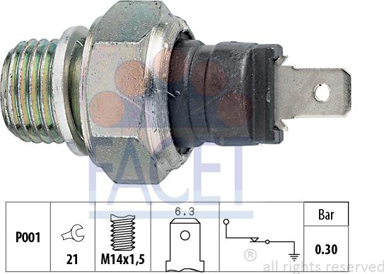 FACET 7.0000 - Sensor, Öldruck alexcarstop-ersatzteile.com