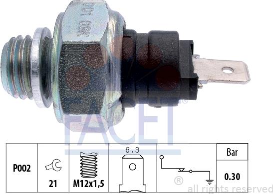 FACET 7.0001 - Sensor, Öldruck alexcarstop-ersatzteile.com