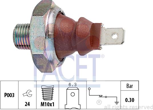 FACET 7.0010 - Sensor, Öldruck alexcarstop-ersatzteile.com