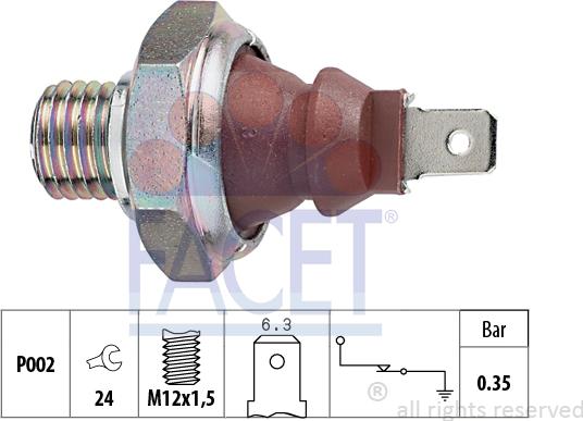 FACET 7.0026 - Sensor, Öldruck alexcarstop-ersatzteile.com