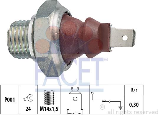 FACET 7.0023 - Sensor, Öldruck alexcarstop-ersatzteile.com