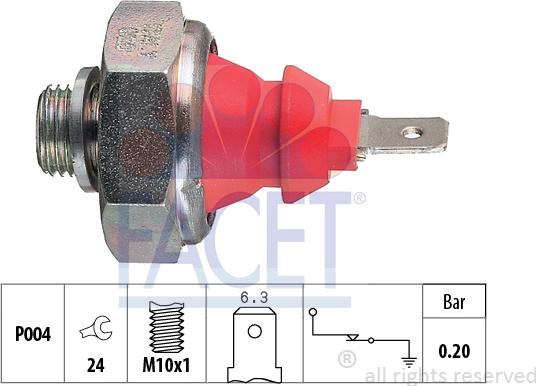 FACET 7.0072 - Sensor, Öldruck alexcarstop-ersatzteile.com