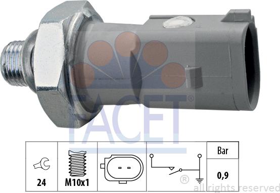 FACET 7.0197 - Sensor, Öldruck alexcarstop-ersatzteile.com