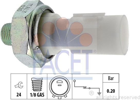 FACET 7.0182 - Sensor, Öldruck alexcarstop-ersatzteile.com