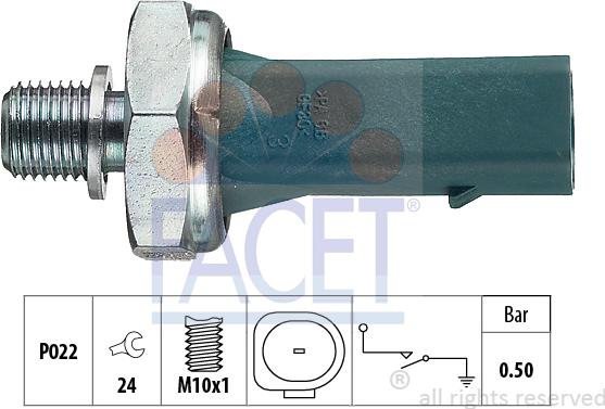 FACET 7.0139 - Sensor, Öldruck alexcarstop-ersatzteile.com