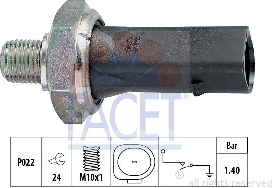 FACET 7.0135 - Sensor, Öldruck alexcarstop-ersatzteile.com