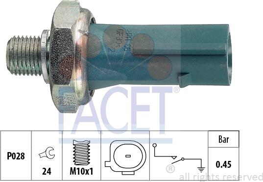 FACET 7.0174 - Sensor, Öldruck alexcarstop-ersatzteile.com