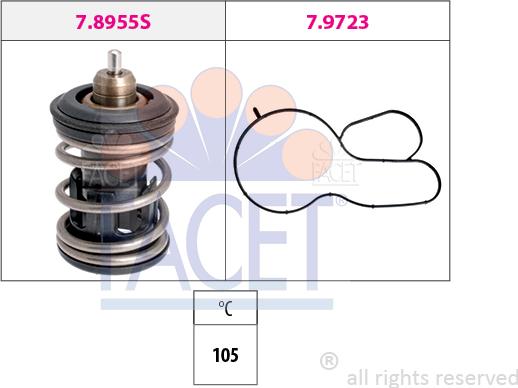 FACET 7.8955 - Thermostat, Kühlmittel alexcarstop-ersatzteile.com