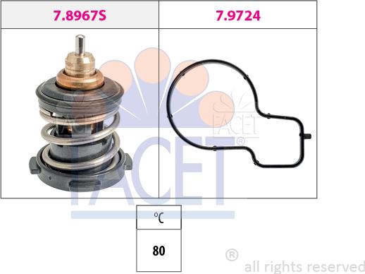 FACET 7.8967 - Thermostat, Kühlmittel alexcarstop-ersatzteile.com