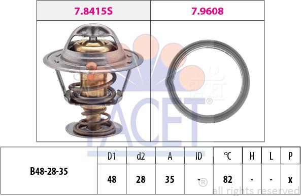 FACET 7.8415 - Thermostat, Kühlmittel alexcarstop-ersatzteile.com