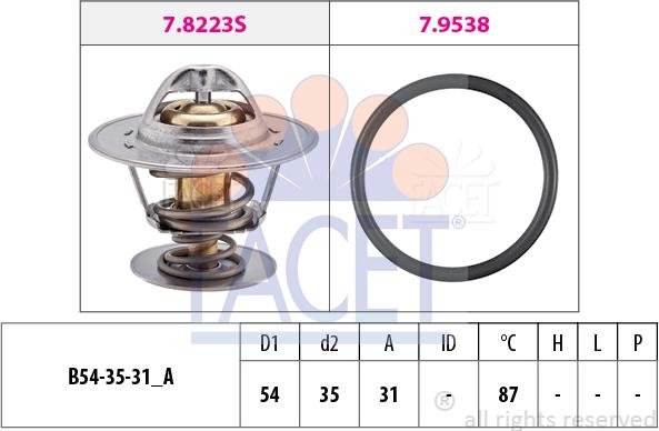 FACET 7.8434 - Thermostat, Kühlmittel alexcarstop-ersatzteile.com