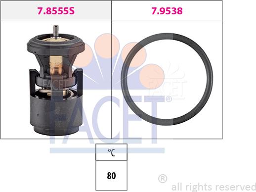 FACET 7.8555 - Thermostat, Kühlmittel alexcarstop-ersatzteile.com