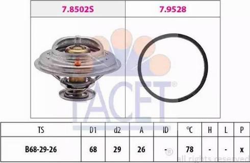 FACET 7.8502 - Thermostat, Kühlmittel alexcarstop-ersatzteile.com