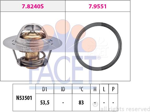 FACET 7.8654 - Thermostat, Kühlmittel alexcarstop-ersatzteile.com