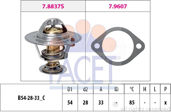 FACET 7.8838 - Thermostat, Kühlmittel alexcarstop-ersatzteile.com