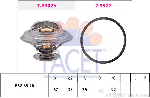 FACET 7.8302 - Thermostat, Kühlmittel alexcarstop-ersatzteile.com