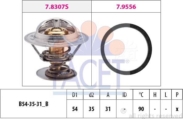 FACET 7.8307 - Thermostat, Kühlmittel alexcarstop-ersatzteile.com