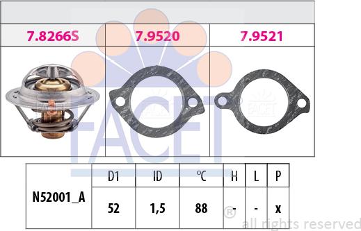 FACET 7.8384 - Thermostat, Kühlmittel alexcarstop-ersatzteile.com