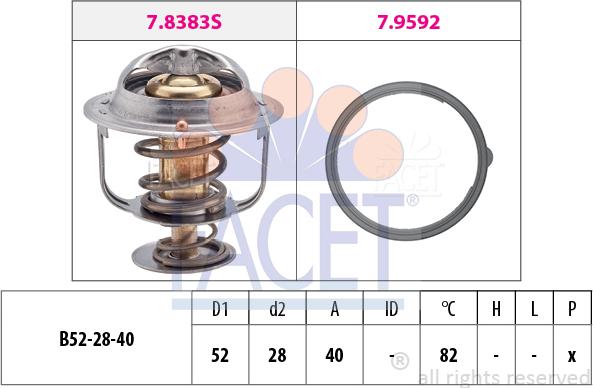 FACET 7.8383 - Thermostat, Kühlmittel alexcarstop-ersatzteile.com