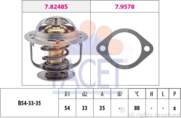 FACET 7.8248 - Thermostat, Kühlmittel alexcarstop-ersatzteile.com