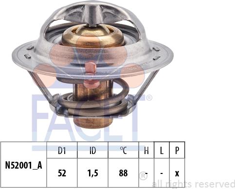 FACET 7.8266S - Thermostat, Kühlmittel alexcarstop-ersatzteile.com