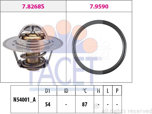 FACET 7.8268 - Thermostat, Kühlmittel alexcarstop-ersatzteile.com