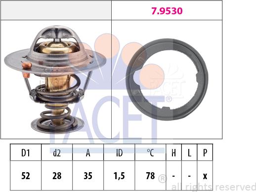 FACET 7.8267 - Thermostat, Kühlmittel alexcarstop-ersatzteile.com